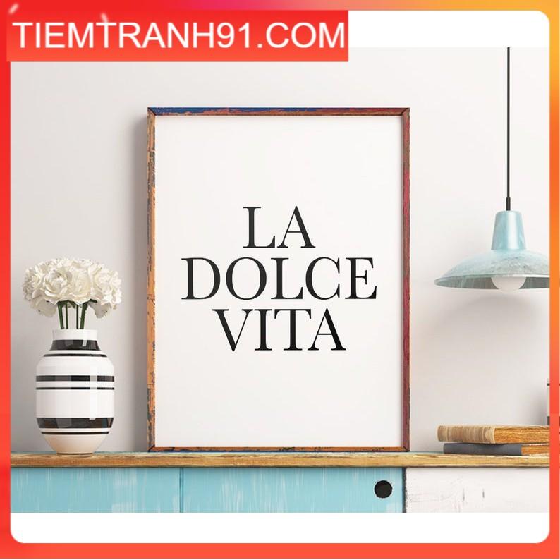 Tranh treo tường | - Typography-La Dolce Vita 142 , tranh canvas giá rẻ