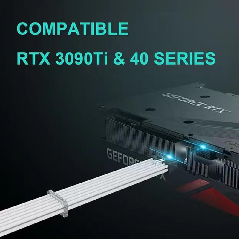 12+4Pin 12VHPWR to 3pcs PCi-E GPU 8Pin Graphics Video Card 3x8pin PCIE 5.0 Cable RTX3090Ti Power Supply Adapter Extension Cable