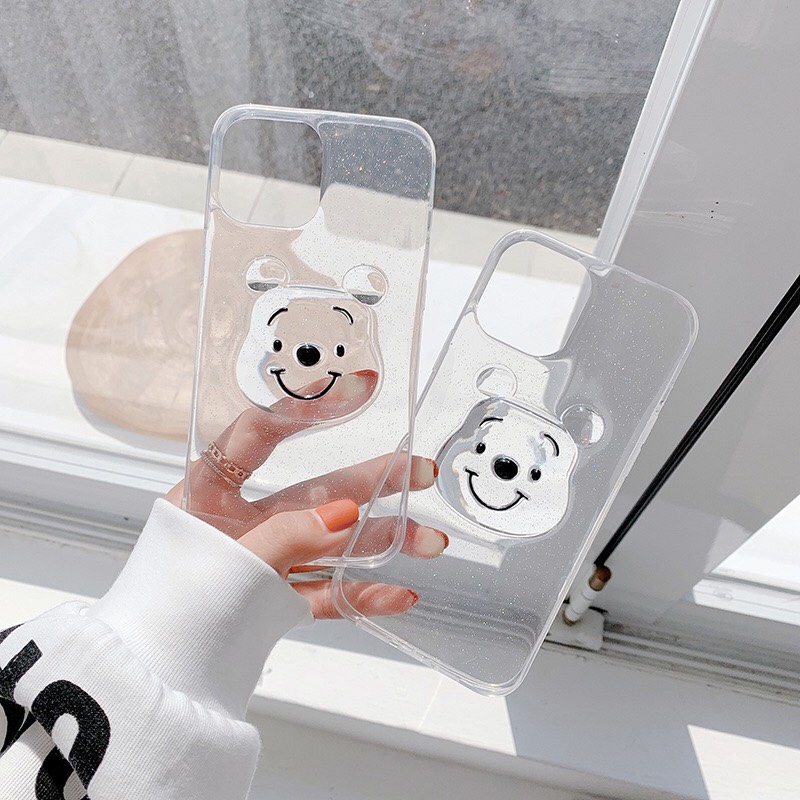 Ốp lưng trong suốt hình Gấu cho iphone 6/6plus/6s/6splus/7/7plus/8/8plus/x/xr/xs/11/12/13/pro/max/plus/promax