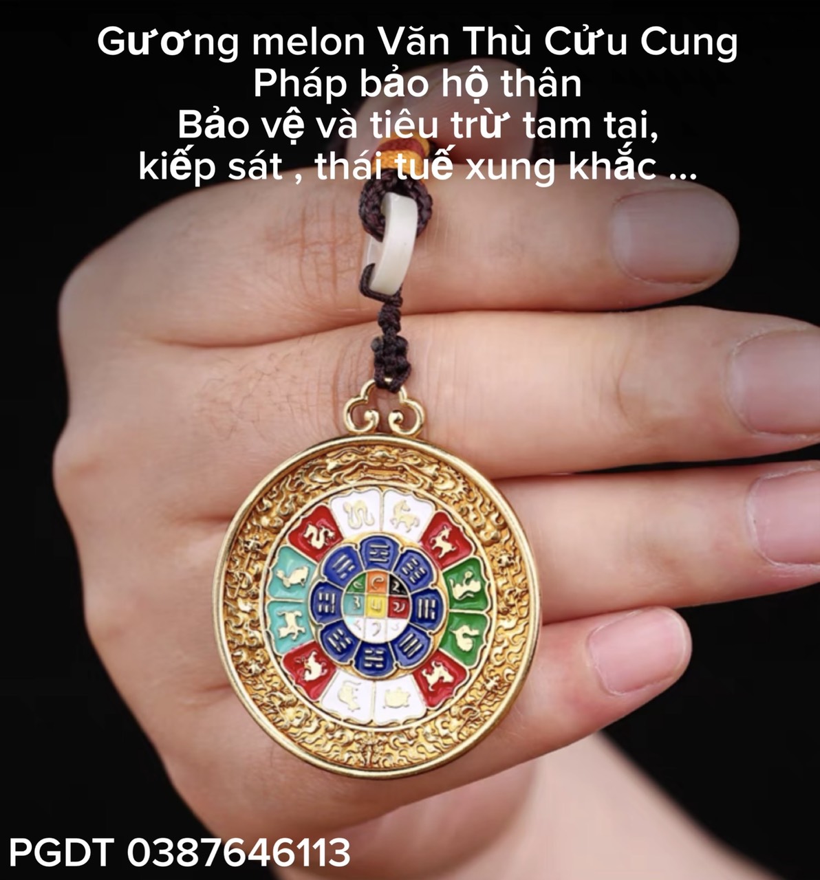 GƯƠNG MELON VĂN THÙ CỬU CUNG BÁT QUÁI