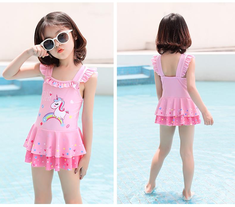 Cô Gái Một Mảnh Phù Hợp Với Trẻ Em Váy Đầm 2021 Kid Hoạt Hình Dễ Thương Đồ Bơi Plus Kích Thước Bé Đi Biển Áo Tắm