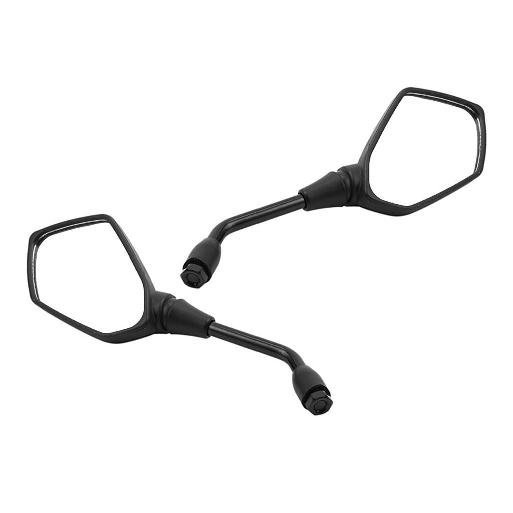 1 Pair Motorcycle Rear View Mirrors 10MM Universal Side Mirror for Scooter, ATV