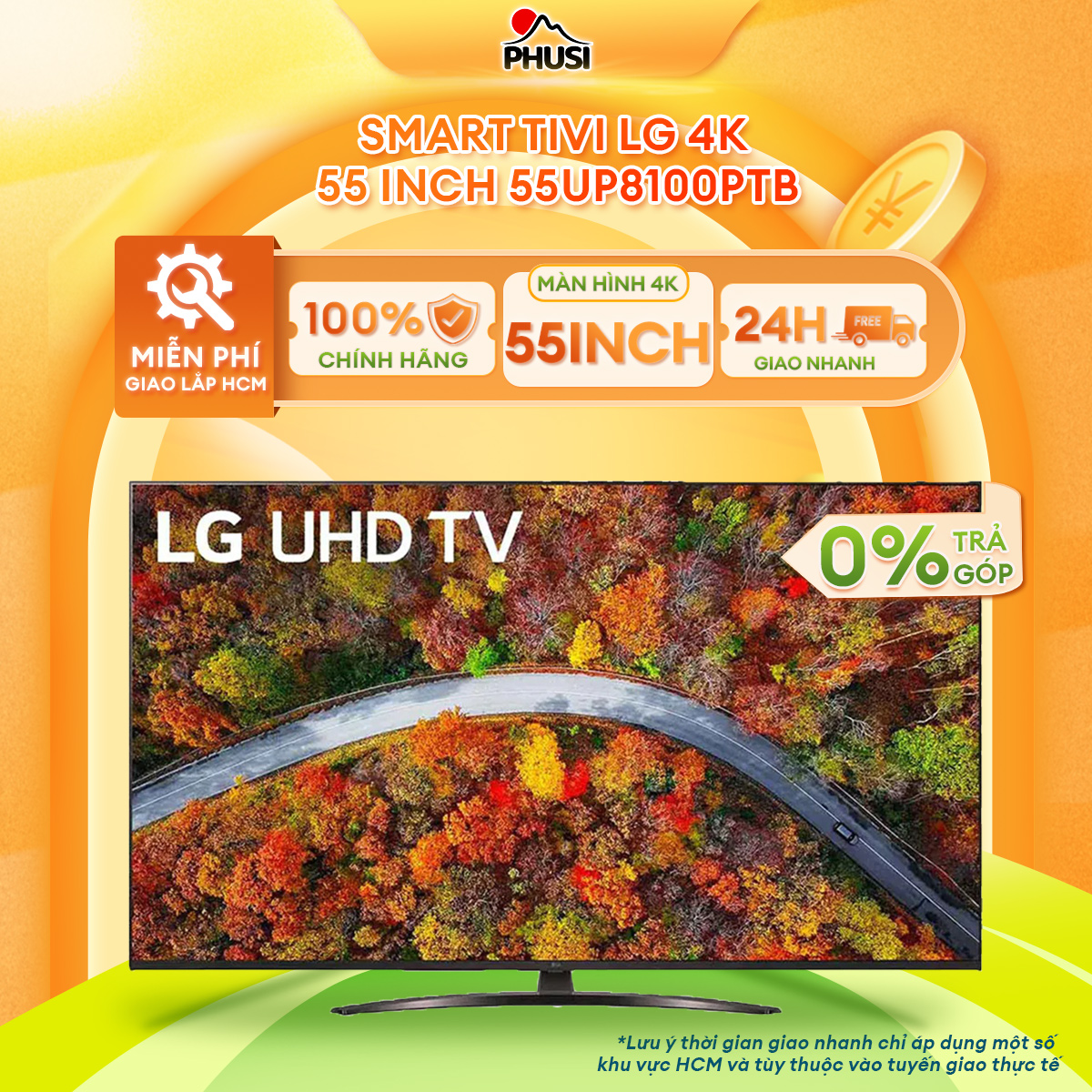 Smart Tivi LG 4K 55 inch 55UP8100PTB