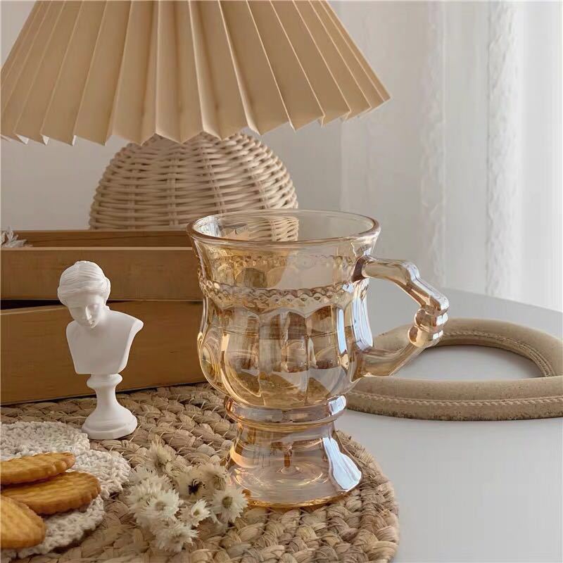 Ly cốc thủy tinh vintage hoàng gia sang trọng