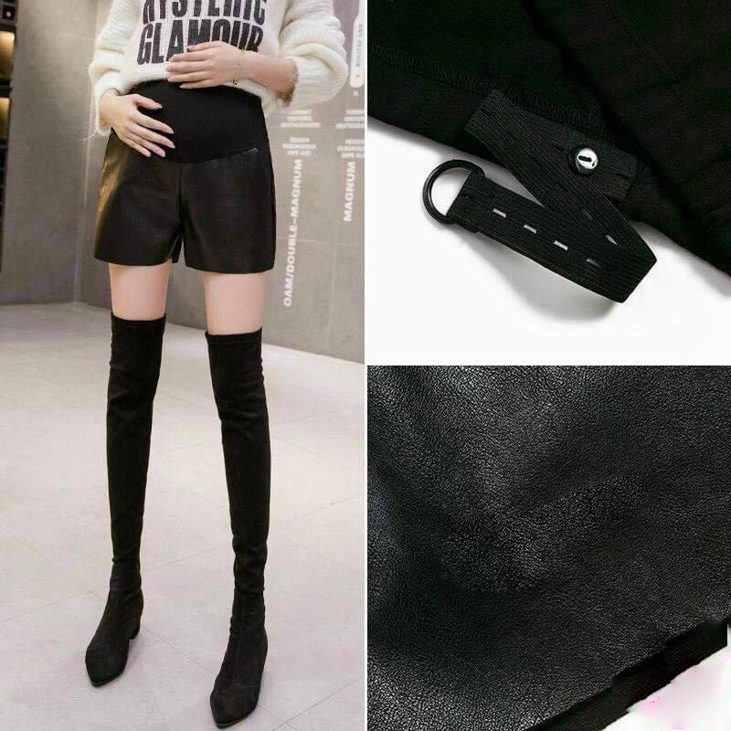 Quần đùi bà bầu sooc thu đông CHẤT DA dày dặn hàng thiết kế đẹp giá re