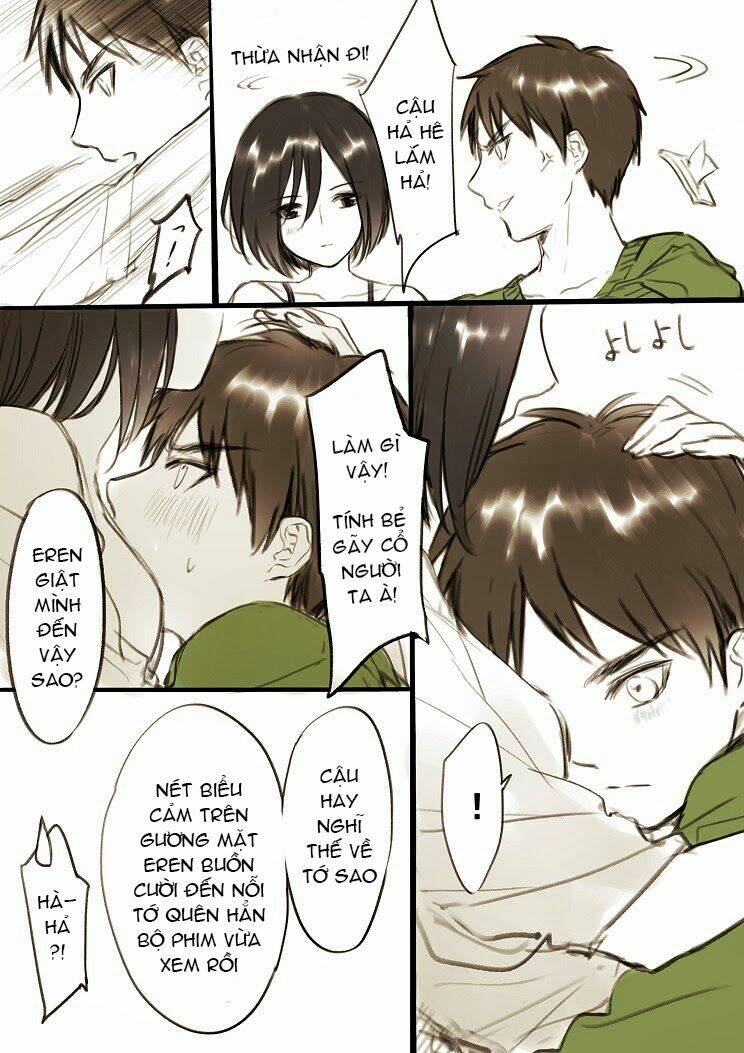 tấn công người khổng lồ - doujinshi eren x mikasa chapter 1 3