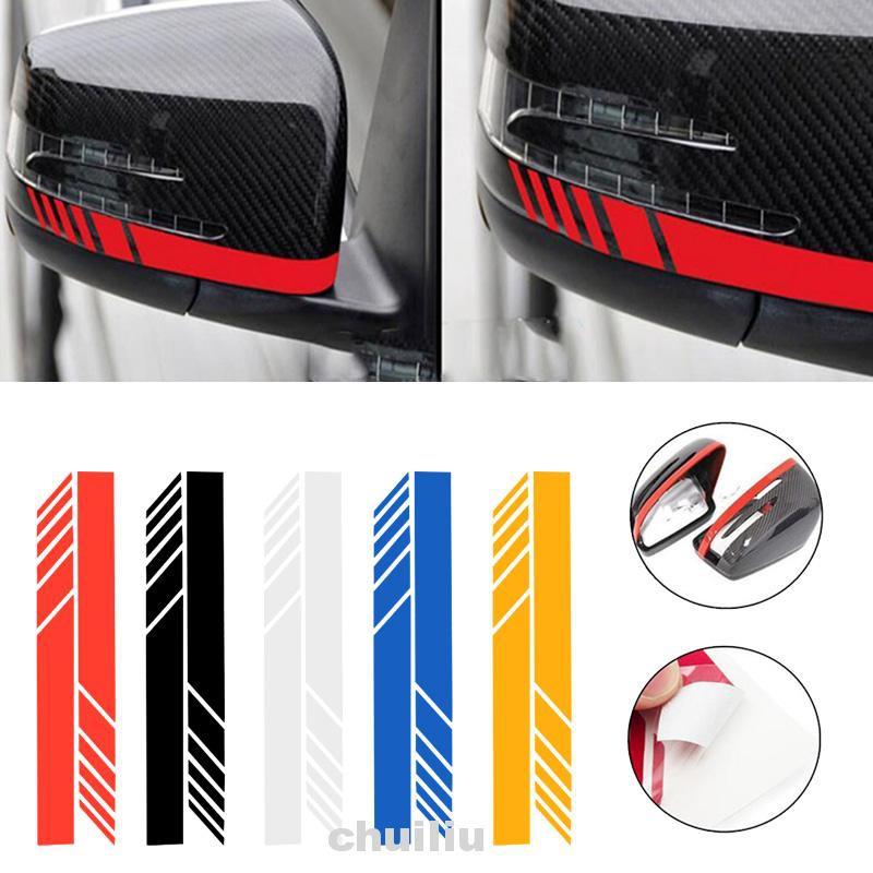 2 Sticker Dán Kính Chiếu Hậu Xe Hơi Họa Tiết Kẻ Sọc