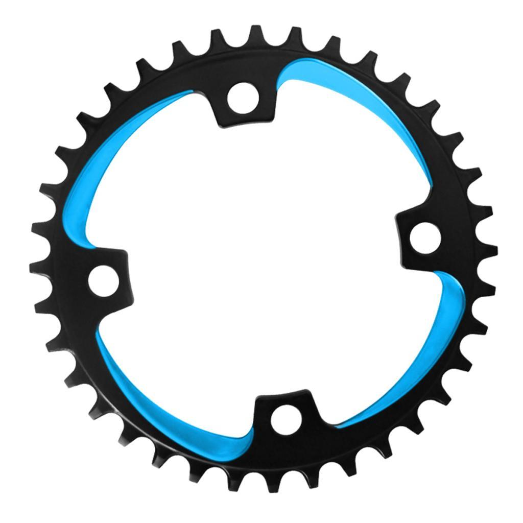 Bike Chainring, Round 104 BCD Mountain Bike Bicycle Single Speed Chainring - Lightweight Aluminum Alloy - Easy Installation - Select Colors & Sizes