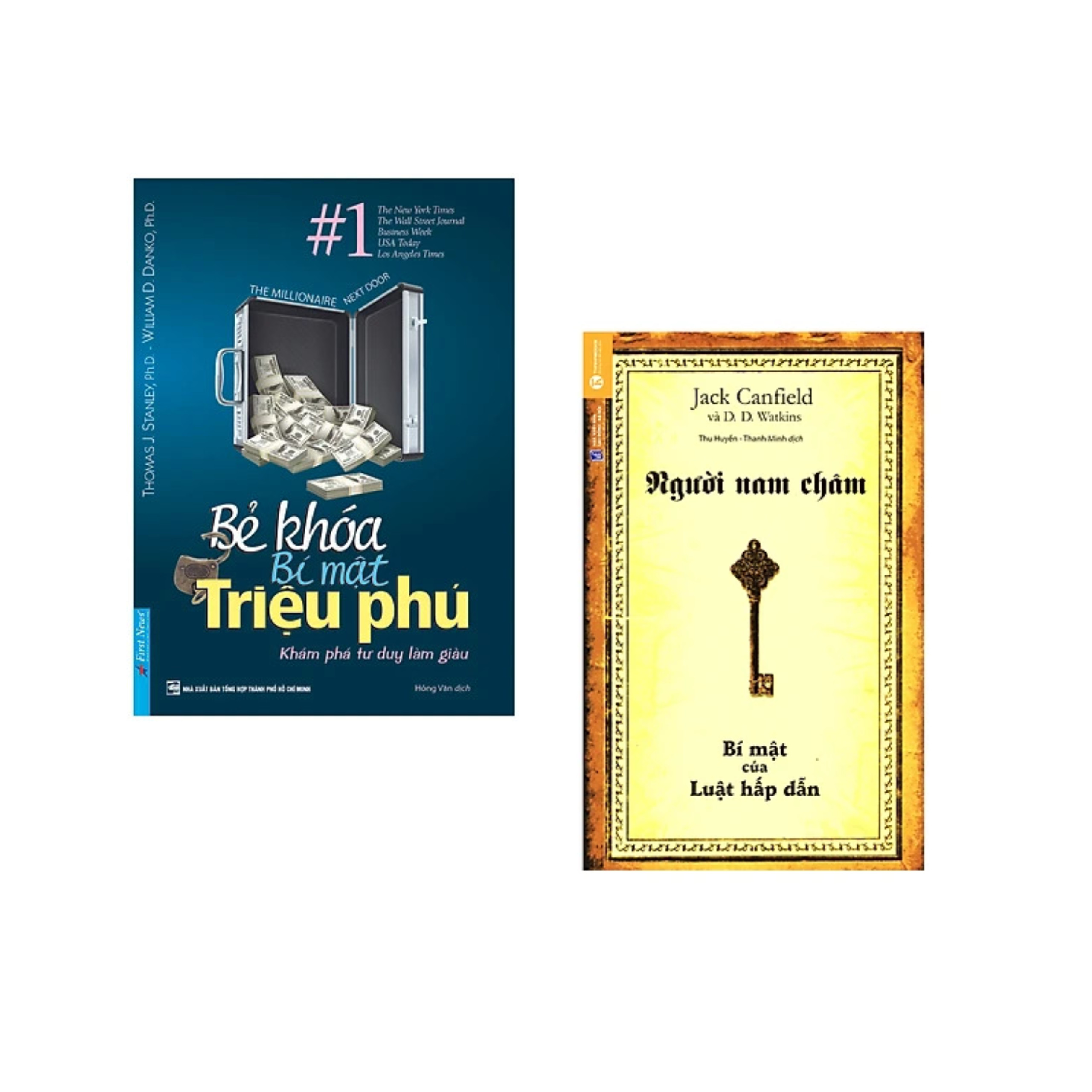 Combo sách về Kinh Doanh: Bẻ Khóa Bí Mật Triệu Phú +Người Nam Châm /Tặng Bookmark  Chờ duyệt tự động