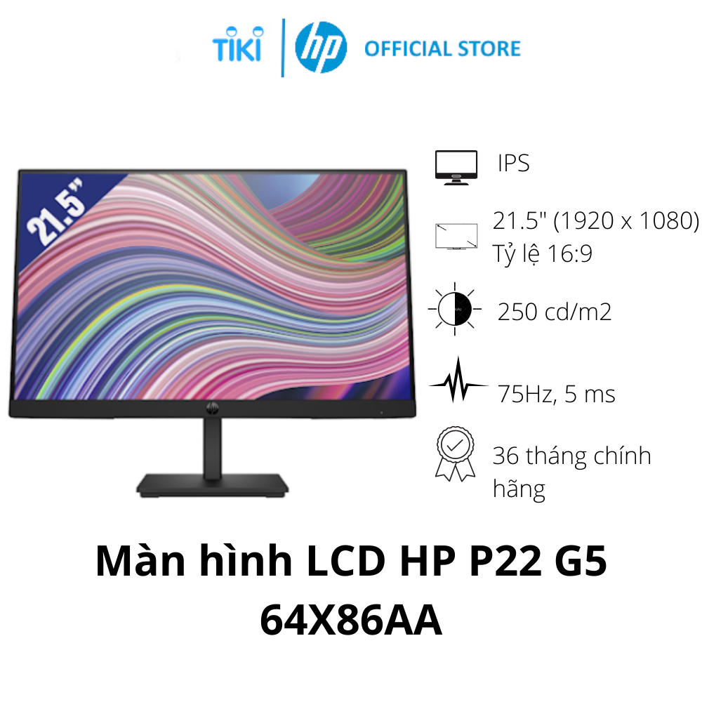 Màn hình HP P22 G5 64X86AA 21.5 inch FHD IPS - Hàng Chính Hãng