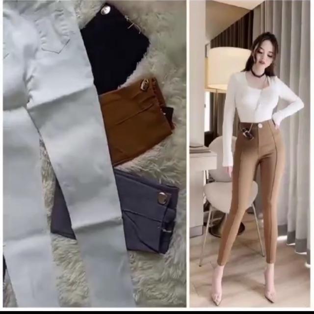 {GIÁ BUÔN SỈ} QUẦN BÒ GIẤY GÂN TRƯỚC CẠP CAO TÔN DÁNG