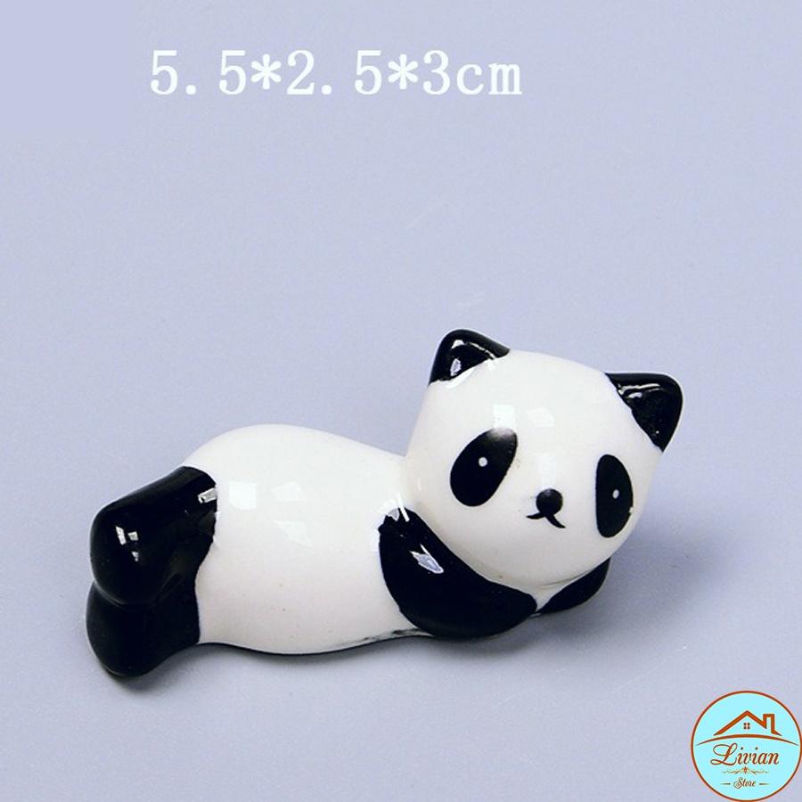 Gác đũa bàn ăn gốm sứ hình gấu trúc cực xinh, phụ kiện trang trí bàn ăn phong cách nhật Bản