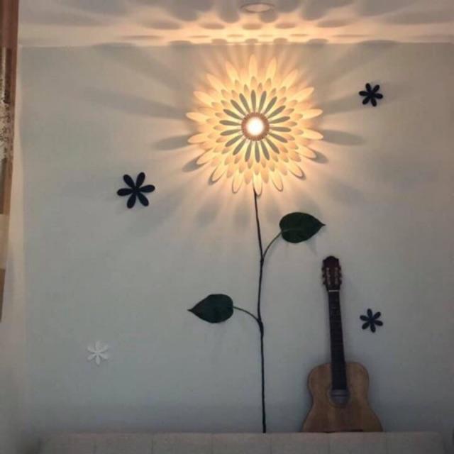 Đèn ốp tường hoa hướng dương
