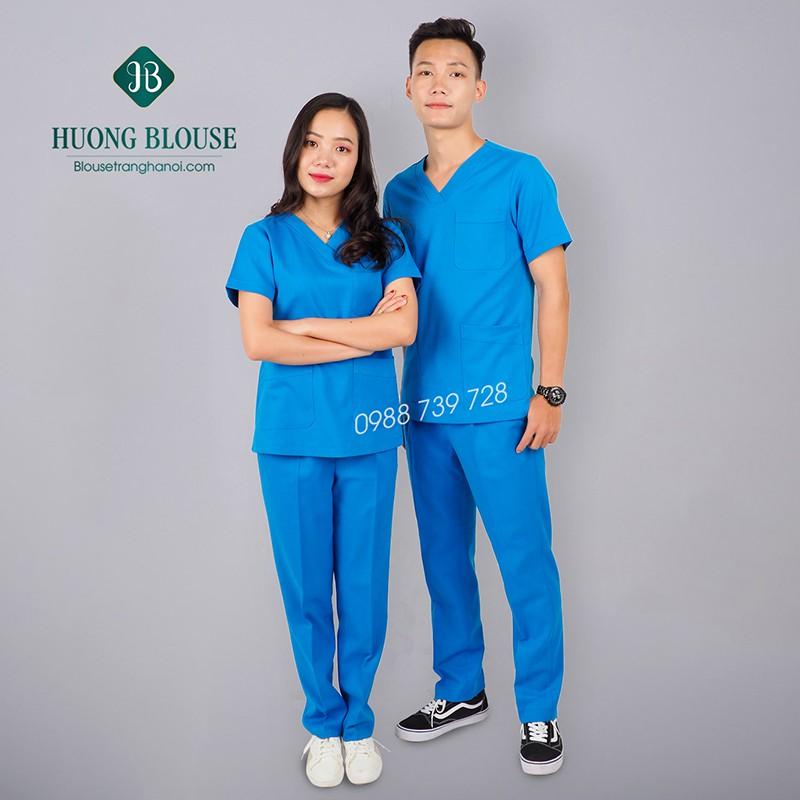 Quần áo phòng mổ, bộ scrubs cho bác sĩ - Blouse trắng Hà Nội