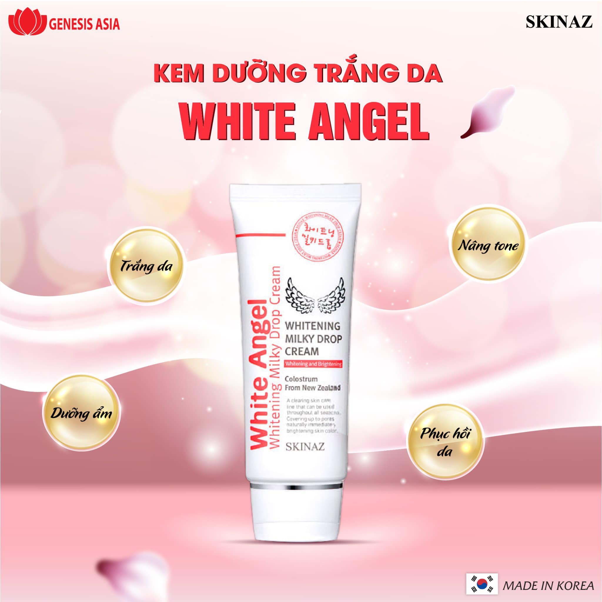 Kem White Angel Skinaz Hàn Quốc - Dưỡng Trắng Da Chuyên Sâu
