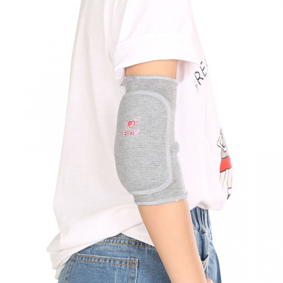 Bộ 2 Đai Miếng Đệm Bảo Vệ Khủy Tay Trẻ Em Breathable Children Elbow Protector Aolikes Ye - 0240 - Hàng Chính Hãng - Grey