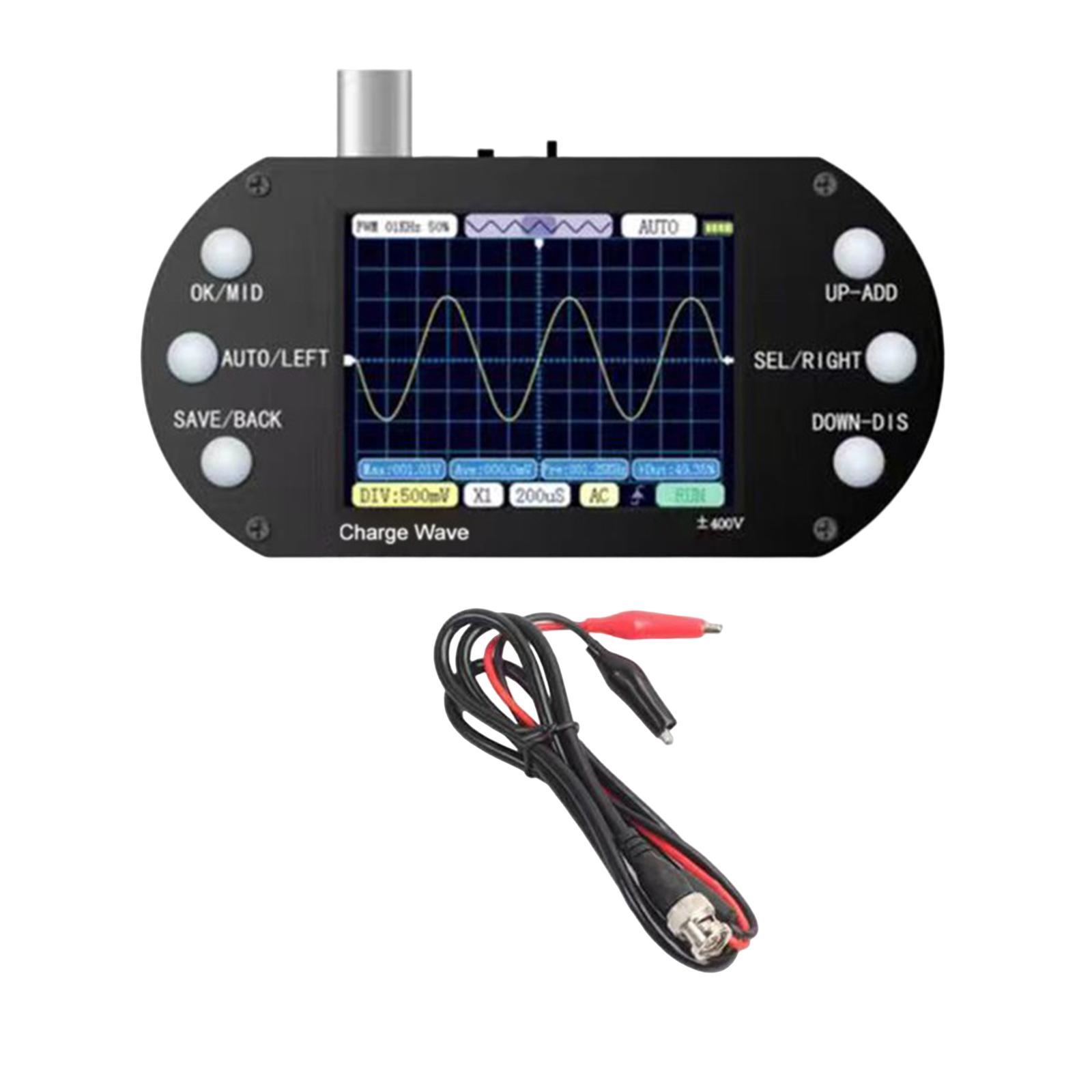 Digital Oscilloscope Transistor Tester,Sampling Rate 200kHz , 2.4 inch Screen, PWM Square Wave Output, Voltage Continuity Tester