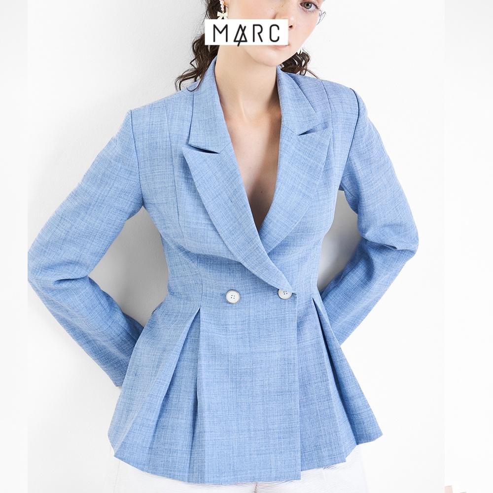 Áo blazer nữ MARC FASHION 2 nút xếp li thân trước FASH101522