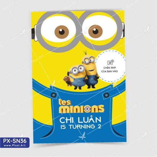 Thiệp thôi nôi – sinh nhật theo yêu cầu Pluxi