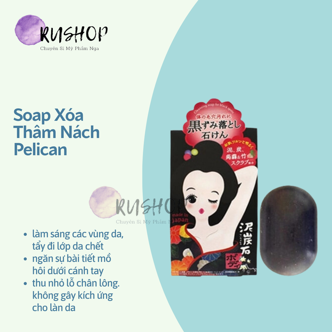 Soap xóa thâm nách Pelican - Xà phòng loại bỏ thâm nách Nhật