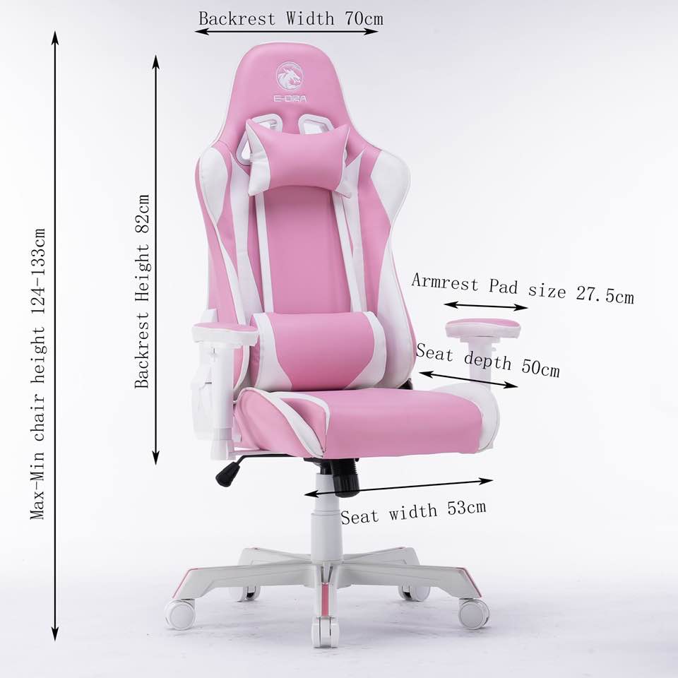 Ghế gaming E-Dra Queen EGC225 Pink - Hàng chính hãng