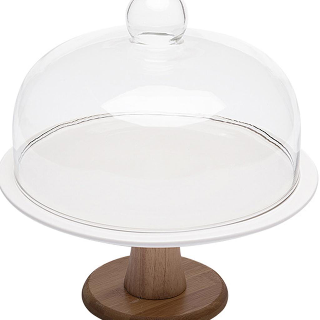 Glass Cover Serving Tray Cake Stand Plate for Birthday Party Muffin Appetizer Bread Fruit Decor