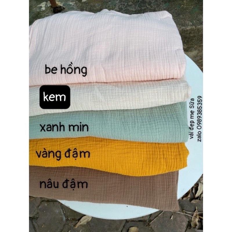 vải xô muslin trơn mềm mại thấm hút mồ hôi siêu đỉnh