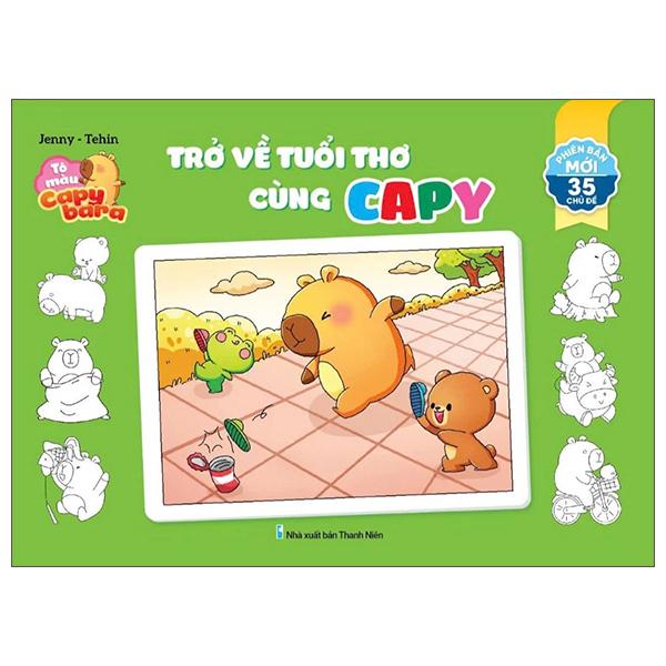 Sách - Tô Màu Capybara - Trở Về Tuổi Thơ Cùng Capy