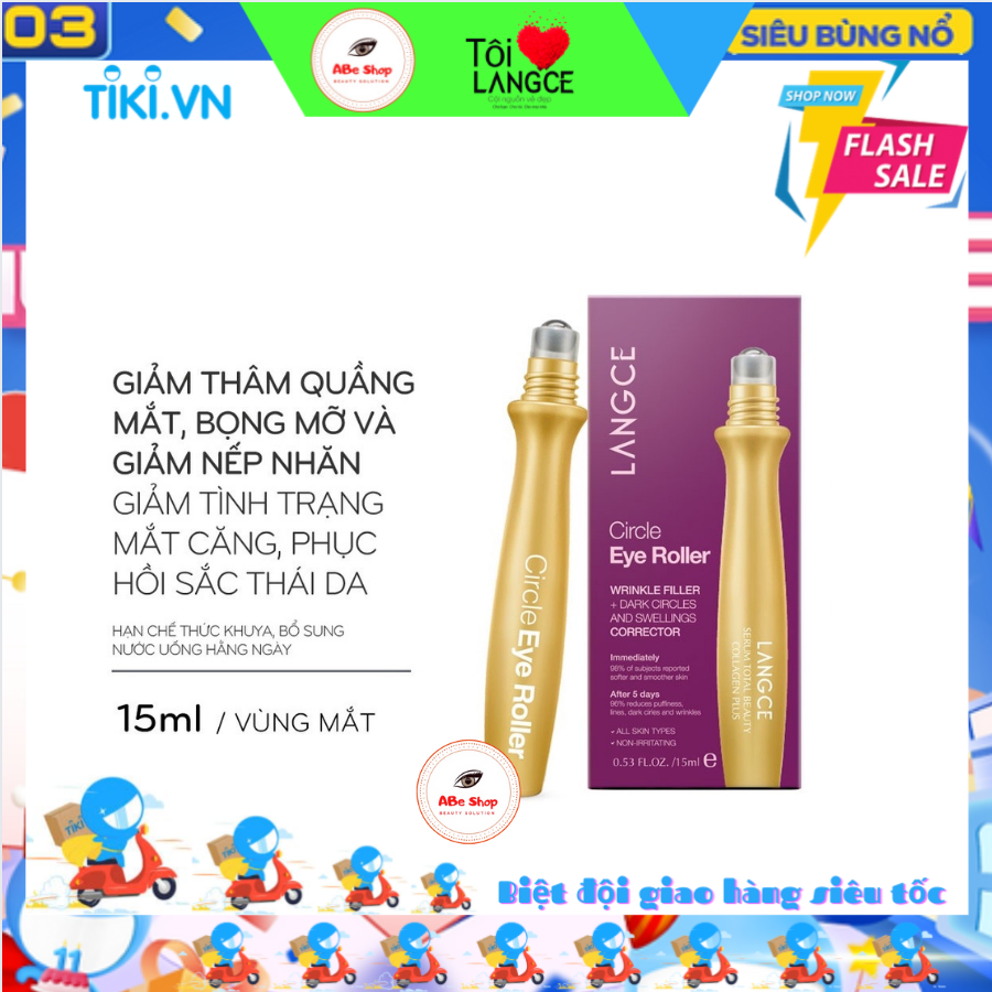 TINH CHẤT LÀM ĐẸP DA COLLAGEN+ THANH LĂN MẮT 4D 15ml LANGCE