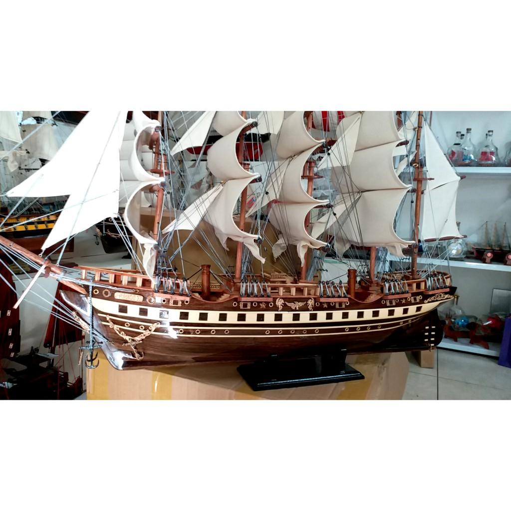 Mô hình tàu thuyền France II thân 80cm gỗ tự nhiên MNV-TB02