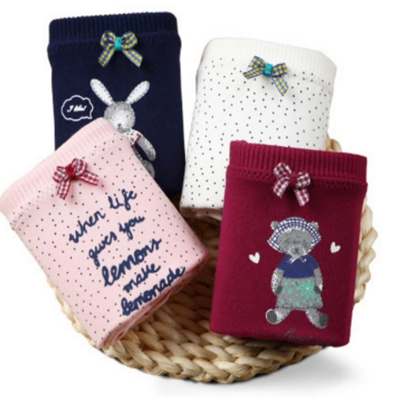 Bộ 4 quần lót nữ mềm thoáng hoạt hình 206281