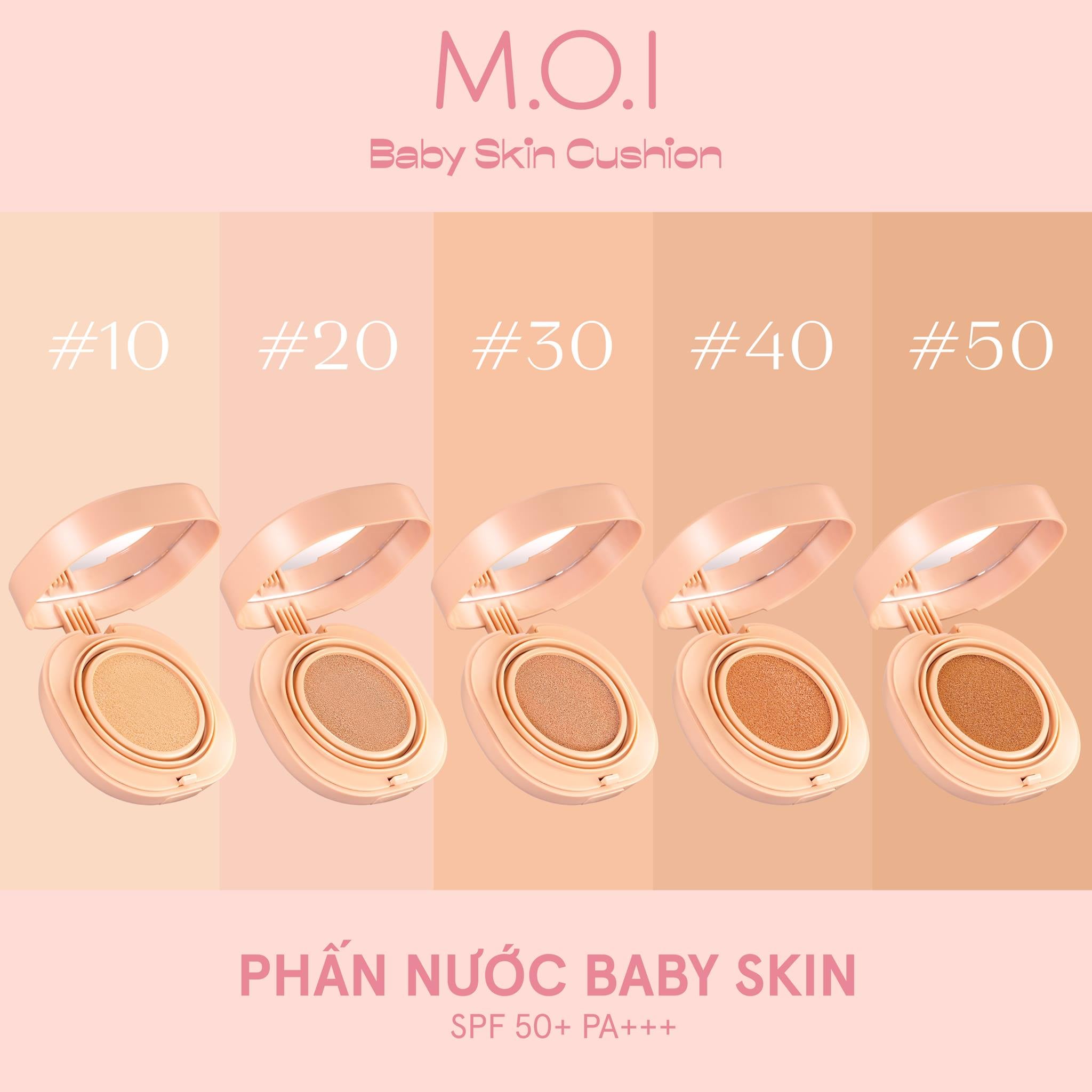 Phấn Nước M.O.I 5M BABY SKIN CUSHION Hồ Ngọc Hà (2021)