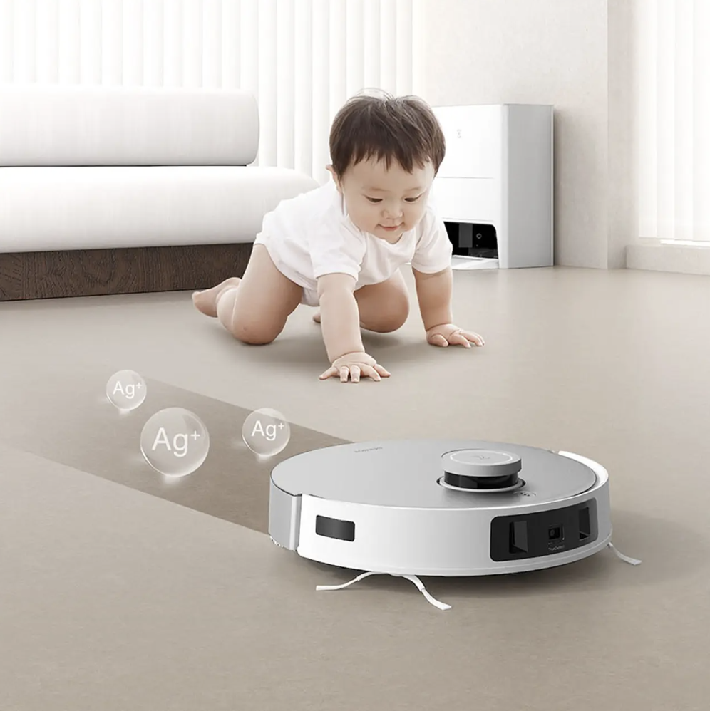 Robot Hút Bụi Lau Nhà Ecovacs T50 Pro Omni 15.000 Pa Tự Pha Nước, Giặt Nước Nóng, Vệ Sinh Khoang Giặt - Hàng Chính Hãng