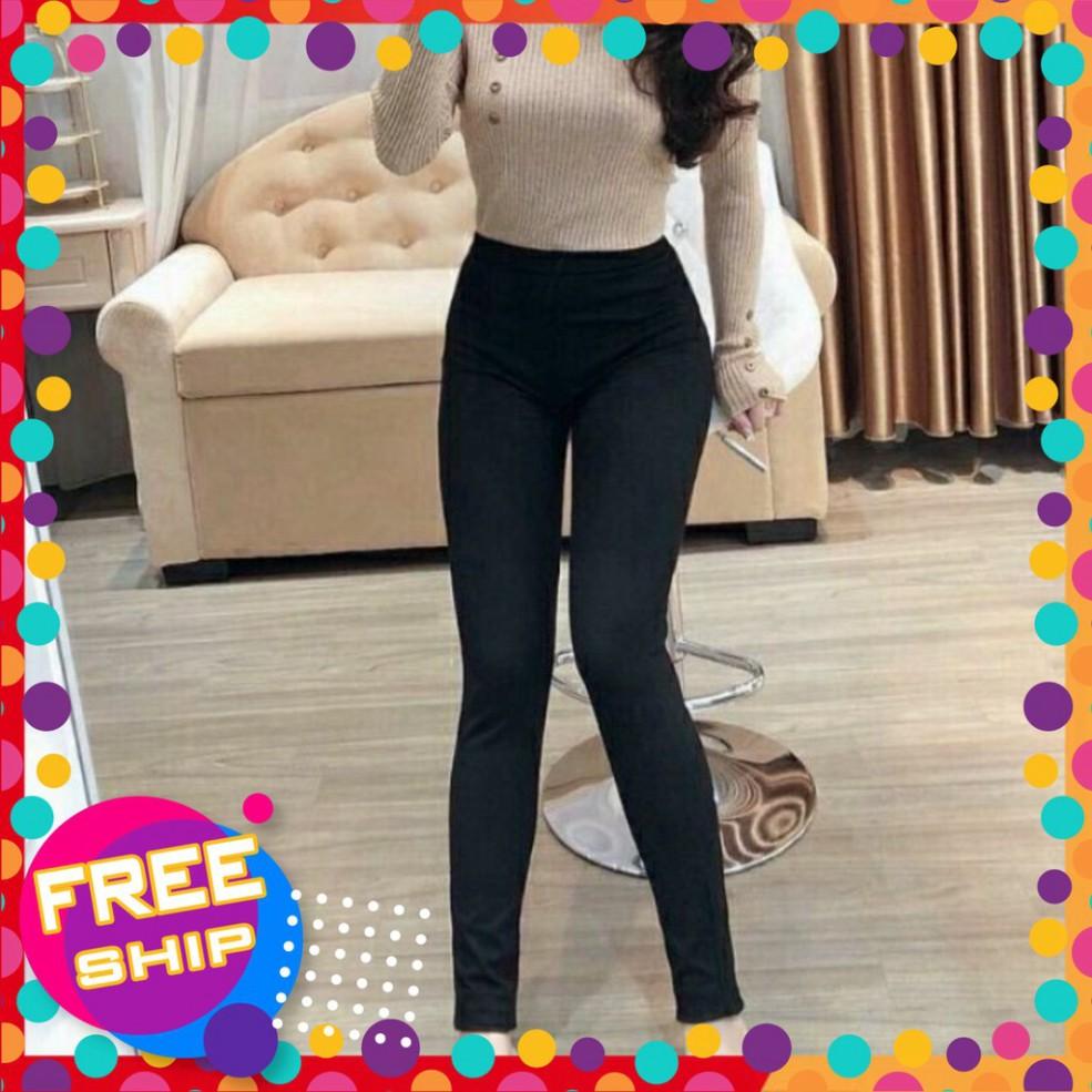 Quần Legging Nâng Mông Ôm Dáng Cạp Cao Chất Vải Dày Dặn Siêu Mềm Mịn