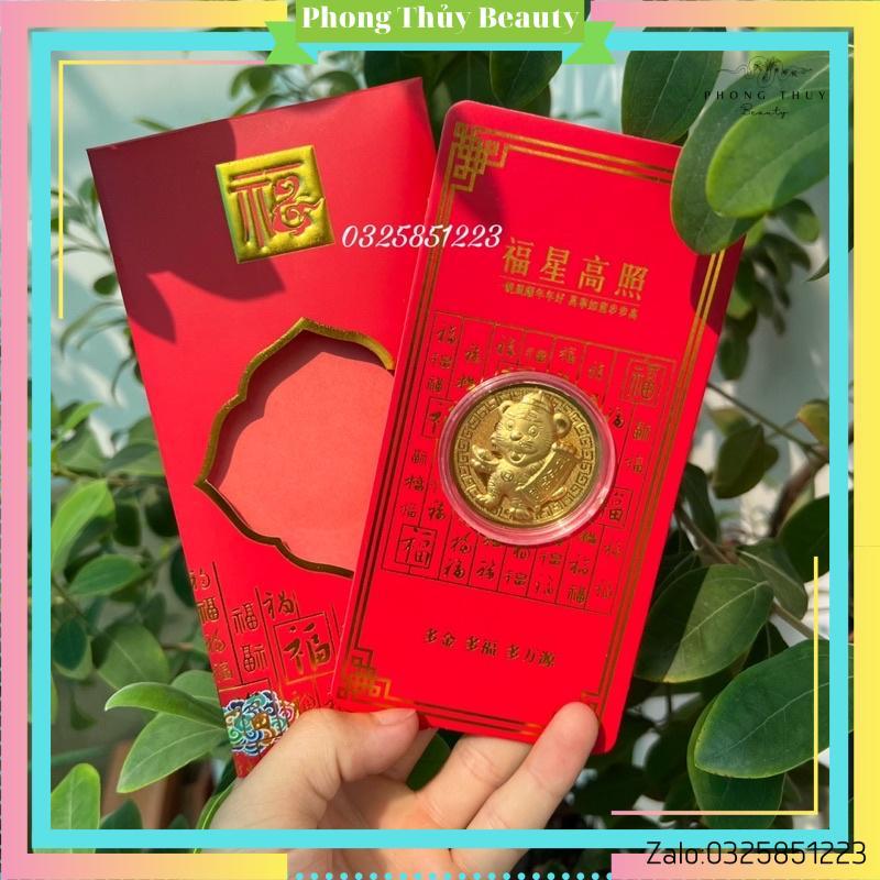 Bao Lì Xì Hình Con Hổ Mạ Vàng Quà Tặng Phong Thuỷ May Mắn Cực Kì Đẹp