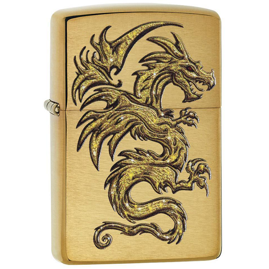 Bật Lửa Zippo 29725 – Zippo Dragon Design Brushed Brass