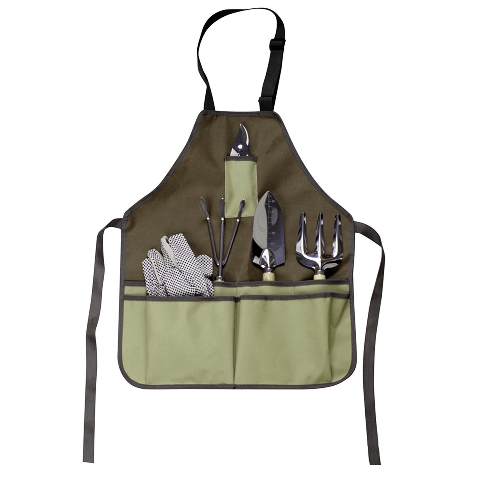 Work Apron Planting Tool Apron Oxford Cloth Workshop Bib Apron for Barber