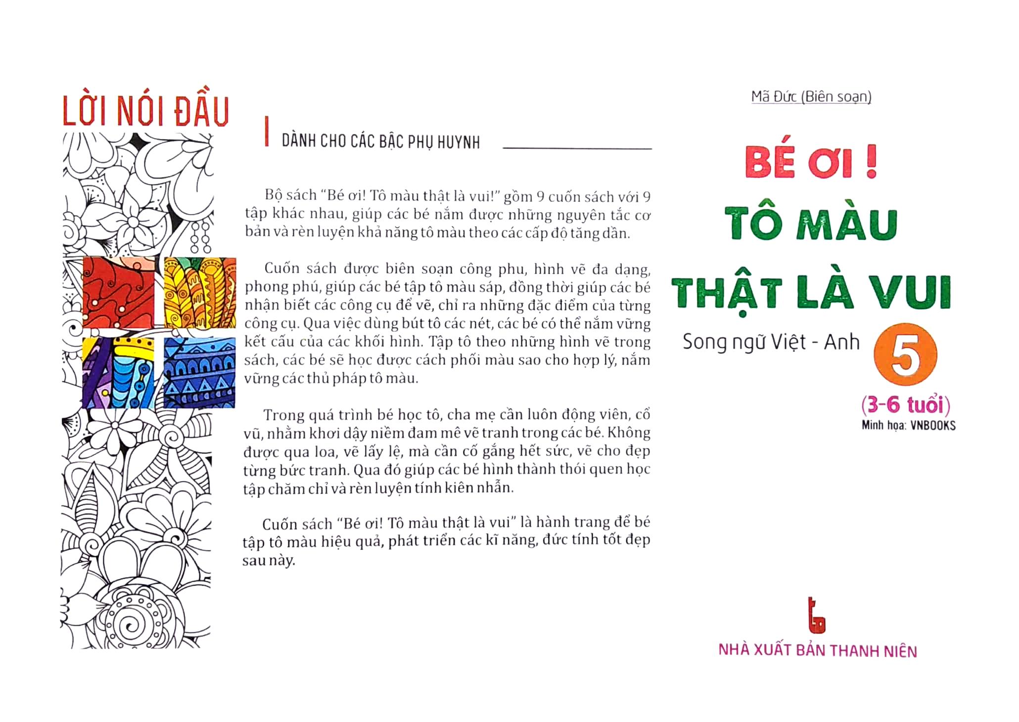 Bé Ơi! Tô Màu Thật Là Vui - Song Ngữ Việt - Anh - Tập 5