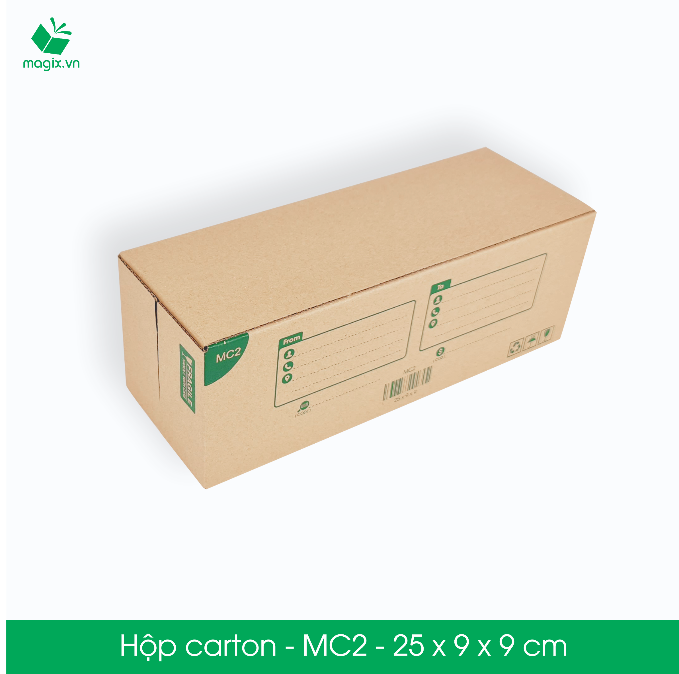 MC2 - 25x9x9 cm - 100 Thùng hộp carton