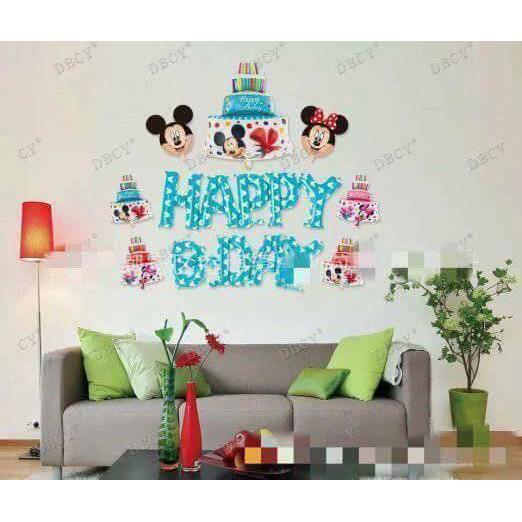 Combo 5 bộ tổ chức sinh nhật - chỉ còn micky xanh