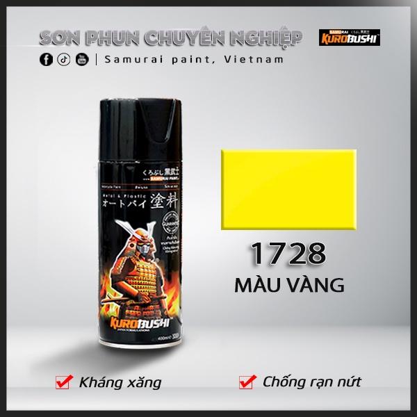 Sơn xịt Samurai Kurobushi - MÀU VÀNG 1728 (400ml)