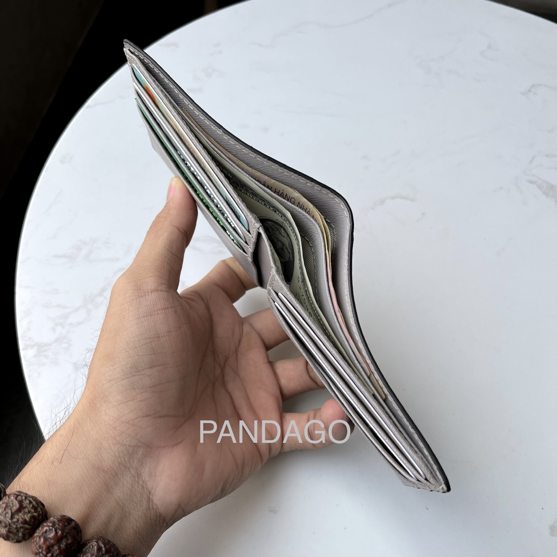 Hình ảnh Ví cầm tay bỏ túi unisex da thật cao cấp thời trang PANDAGO The Air 01