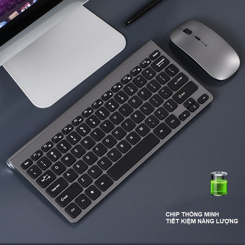 Bộ Bàn Phím Chuột không dây W201 mini nhỏ gọn cho máy tính , laptop hàng nhập khẩu