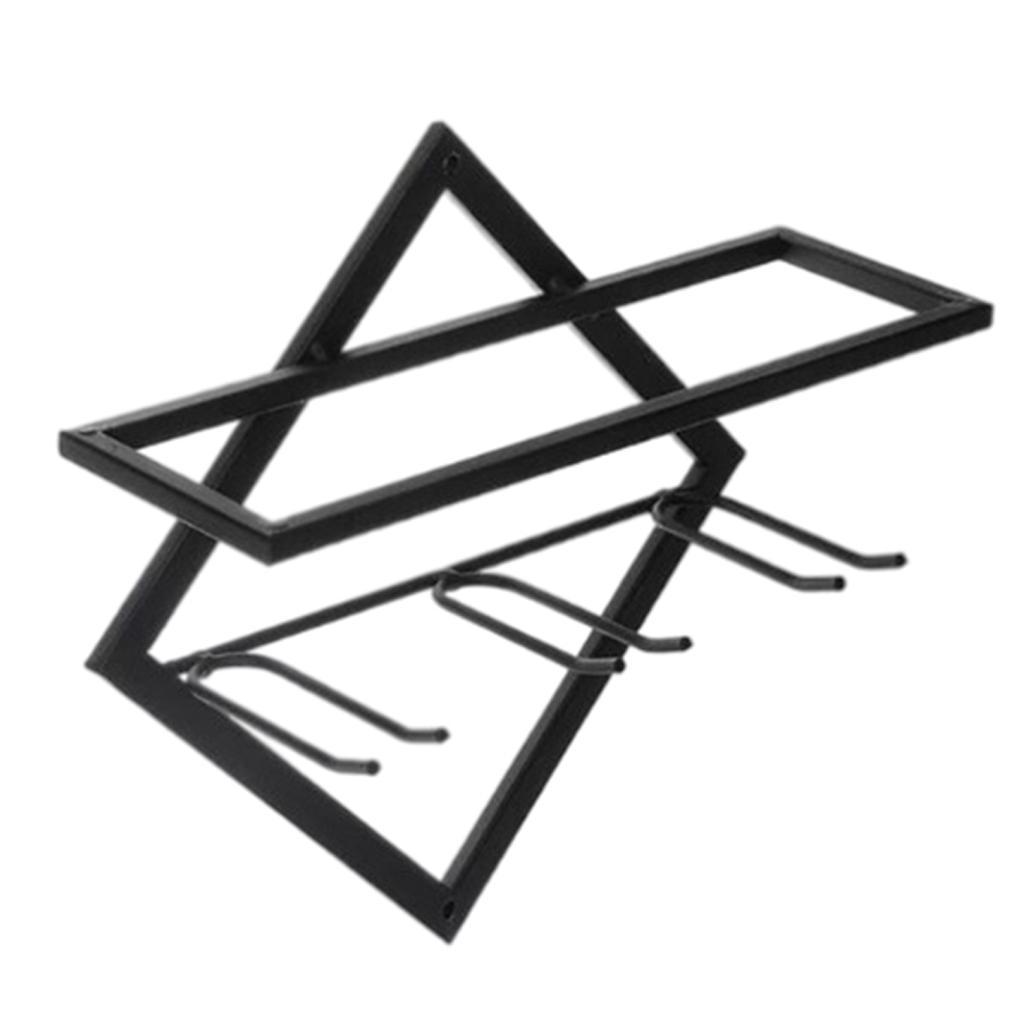 2x Steel Wall Mounted Wine Rack Towel Storage Holder Organizer Shelf Kitchen