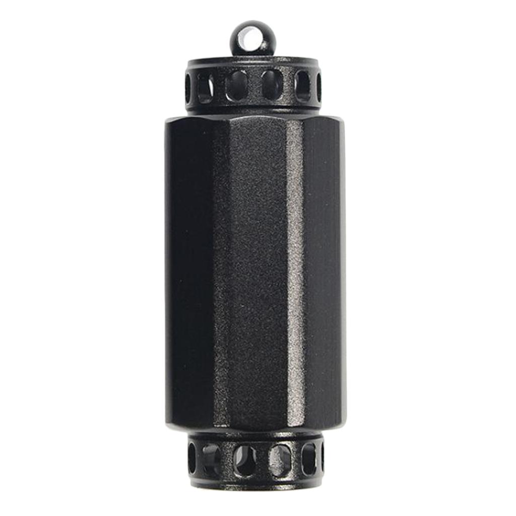 Outdoor Survival Aluminium Cases Waterproof Capsule Sealed Bottle   S Black