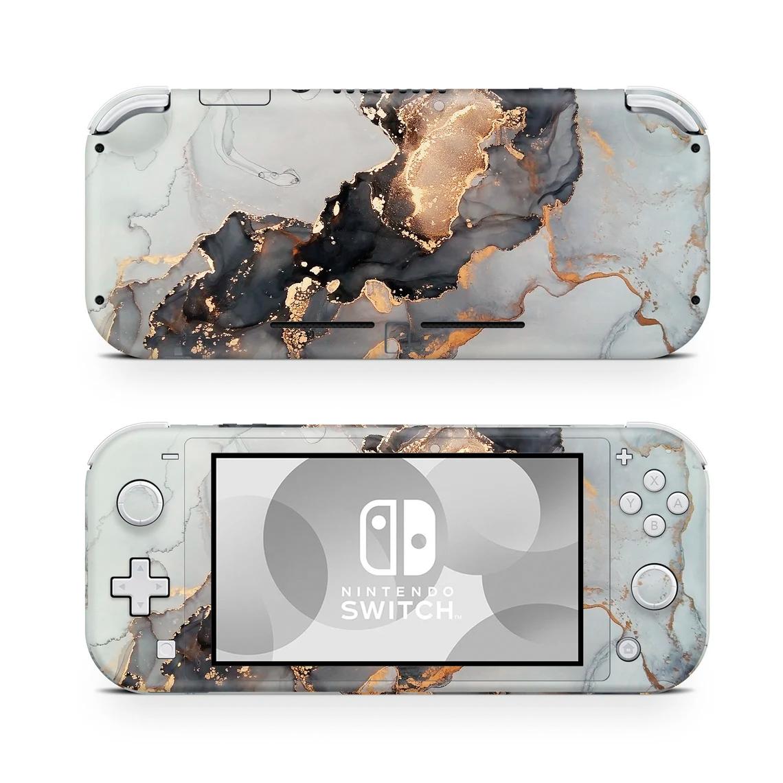 Skin decal dán Nintendo Switch Lite mẫu vân đá (dễ dán, đã cắt sẵn)