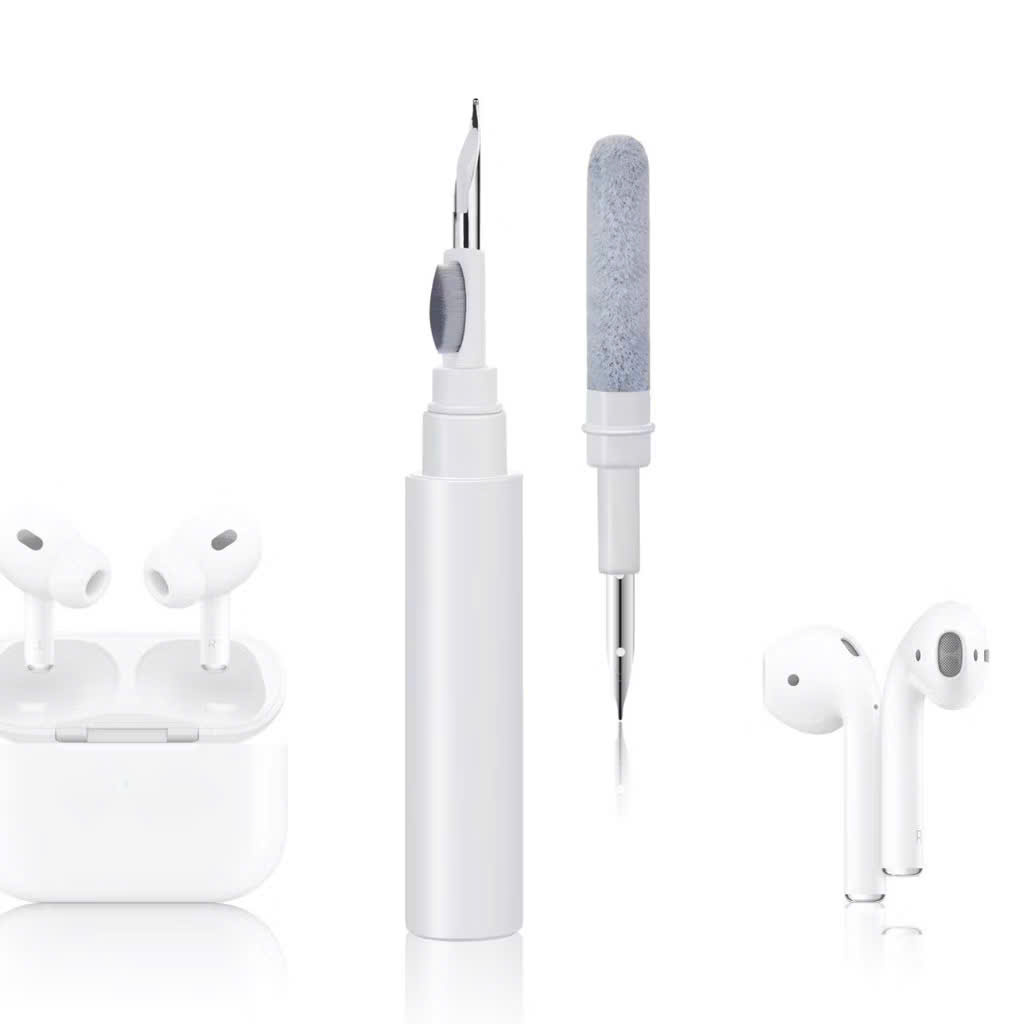 Bộ dụng cụ vệ sinh tai nghe 3 trong 1 làm sạch tai nghe, chân sạc điện thoại, laptop, máy tính, máy ảnh đa năng - Hàng chính hãng