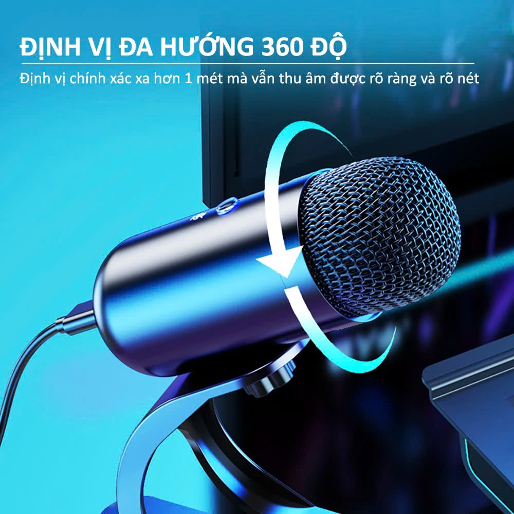 Micro USB Mini Mic Thu Âm Podcast Livestream Radio Microphone Phòng Thu Studio Karaoke SoloCast Cắm Máy Tính Bàn Laptop Chat Voice Học Online Chơi – Hàng Nhập Khẩu
