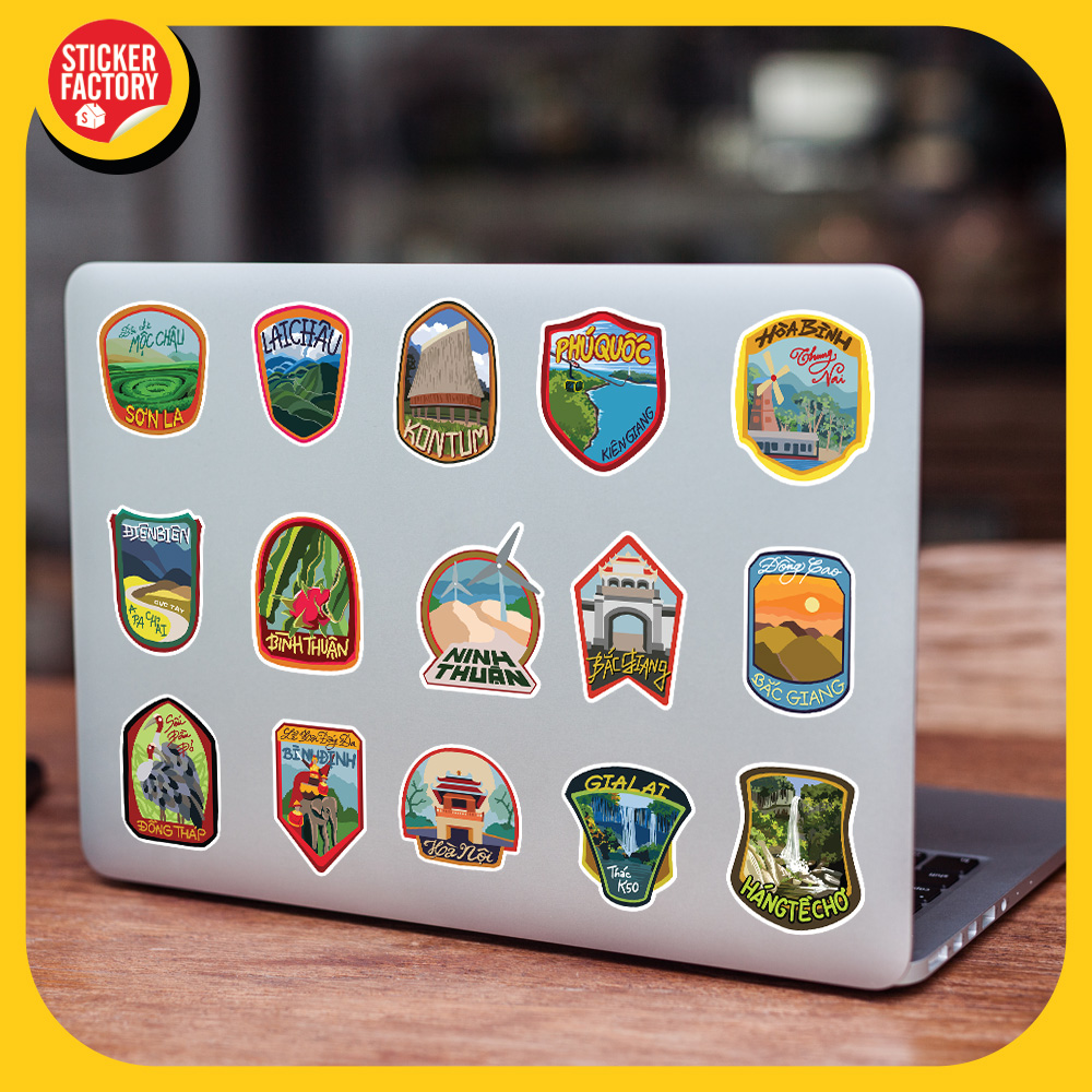 Welcome to Vietnam - Set 100 sticker decal hình dán dễ thương - STICKER FACTORY
