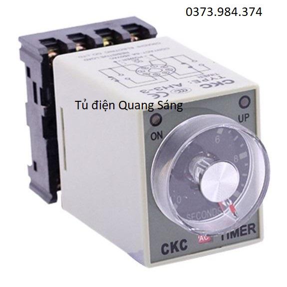 Rơ le thời gian CKC AH3-3 Tặng kèm đế 8 chân